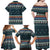 Bernese Mountain Dogs in Holiday Costumes Family Matching Off Shoulder Maxi Dress and Hawaiian Shirt with Green Snowflake Pattern Design - Wonder Print Shop