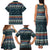 Bernese Mountain Dogs in Holiday Costumes Family Matching Tank Maxi Dress and Hawaiian Shirt with Green Snowflake Pattern Design - Wonder Print Shop