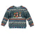 Bernese Mountain Dogs in Holiday Costumes Kid Ugly Christmas Sweater with Green Snowflake Pattern Design - Wonder Print Shop