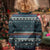 Bernese Mountain Dogs in Holiday Costumes Kid Ugly Christmas Sweater with Green Snowflake Pattern Design - Wonder Print Shop