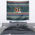 Bernese Mountain Dogs in Holiday Costumes Tapestry with Green Snowflake Pattern Design - Wonder Print Shop