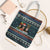 Bernese Mountain Dogs in Holiday Costumes Tote Bag with Green Snowflake Pattern Design - Wonder Print Shop