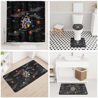 Funny Astronaut Fishing In Space Christmas Bathroom Set Xmas Holiday Patterns - Wonder Print Shop