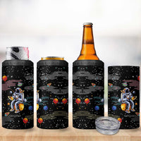 Funny Astronaut Fishing In Space Christmas 4 in 1 Can Cooler Tumbler Xmas Holiday Patterns - Wonder Print Shop