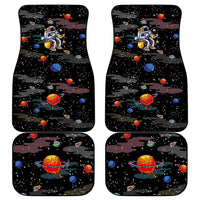 Funny Astronaut Fishing In Space Christmas Car Mats Xmas Holiday Patterns - Wonder Print Shop