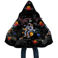 Funny Astronaut Fishing In Space Christmas Cloak Xmas Holiday Patterns - Wonder Print Shop