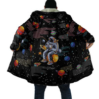 Funny Astronaut Fishing In Space Christmas Cloak Xmas Holiday Patterns - Wonder Print Shop