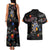 Funny Astronaut Fishing In Space Christmas Couples Matching Tank Maxi Dress and Hawaiian Shirt Xmas Holiday Patterns - Wonder Print Shop