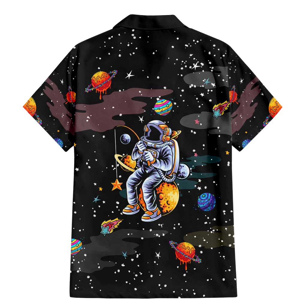 Funny Astronaut Fishing In Space Christmas Family Matching Mermaid Dress and Hawaiian Shirt Xmas Holiday Patterns - Wonder Print Shop