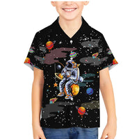 Funny Astronaut Fishing In Space Christmas Family Matching Mermaid Dress and Hawaiian Shirt Xmas Holiday Patterns - Wonder Print Shop