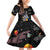 Funny Astronaut Fishing In Space Christmas Family Matching Off Shoulder Short Dress and Hawaiian Shirt Xmas Holiday Patterns - Wonder Print Shop