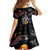 Funny Astronaut Fishing In Space Christmas Family Matching Off Shoulder Short Dress and Hawaiian Shirt Xmas Holiday Patterns - Wonder Print Shop
