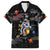 Funny Astronaut Fishing In Space Christmas Family Matching Off Shoulder Short Dress and Hawaiian Shirt Xmas Holiday Patterns - Wonder Print Shop