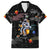Funny Astronaut Fishing In Space Christmas Family Matching Short Sleeve Bodycon Dress and Hawaiian Shirt Xmas Holiday Patterns - Wonder Print Shop