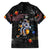 Funny Astronaut Fishing In Space Christmas Family Matching Short Sleeve Bodycon Dress and Hawaiian Shirt Xmas Holiday Patterns - Wonder Print Shop