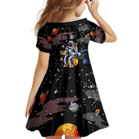Funny Astronaut Fishing In Space Christmas Family Matching Summer Maxi Dress and Hawaiian Shirt Xmas Holiday Patterns - Wonder Print Shop