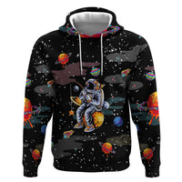 Funny Astronaut Fishing In Space Christmas Hoodie Xmas Holiday Patterns - Wonder Print Shop