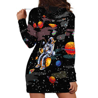 Funny Astronaut Fishing In Space Christmas Hoodie Dress Xmas Holiday Patterns - Wonder Print Shop