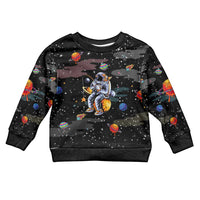 Funny Astronaut Fishing In Space Christmas Kid Ugly Christmas Sweater Xmas Holiday Patterns - Wonder Print Shop
