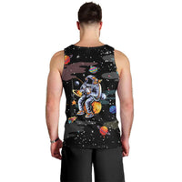 Funny Astronaut Fishing In Space Christmas Men Tank Top Xmas Holiday Patterns - Wonder Print Shop
