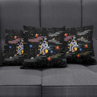 Funny Astronaut Fishing In Space Christmas Pillow Cover Xmas Holiday Patterns - Wonder Print Shop