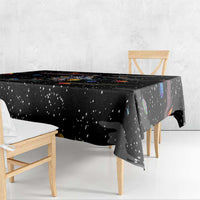 Funny Astronaut Fishing In Space Christmas Tablecloth Xmas Holiday Patterns - Wonder Print Shop