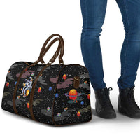 Funny Astronaut Fishing In Space Christmas Travel Bag Xmas Holiday Patterns - Wonder Print Shop