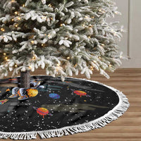 Funny Astronaut Fishing In Space Christmas Tree Skirt Xmas Holiday Patterns - Wonder Print Shop