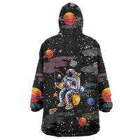 Funny Astronaut Fishing In Space Christmas Wearable Blanket Hoodie Xmas Holiday Patterns - Wonder Print Shop