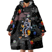 Funny Astronaut Fishing In Space Christmas Wearable Blanket Hoodie Xmas Holiday Patterns - Wonder Print Shop