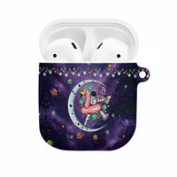 Funny Astronauts Sit On Flamingo Christmas AirPods Case Xmas Holiday Patterns - Wonder Print Shop