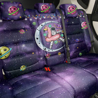 Funny Astronauts Sit On Flamingo Christmas Back Car Seat Cover Xmas Holiday Patterns - Wonder Print Shop