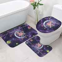 Funny Astronauts Sit On Flamingo Christmas Bathroom Set Xmas Holiday Patterns - Wonder Print Shop