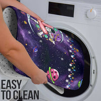 Funny Astronauts Sit On Flamingo Christmas Bathroom Set Xmas Holiday Patterns - Wonder Print Shop