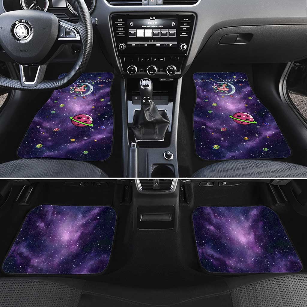 Funny Astronauts Sit On Flamingo Christmas Car Mats Xmas Holiday Patterns - Wonder Print Shop