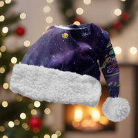 Funny Astronauts Sit On Flamingo Christmas Santa Hat Xmas Holiday Patterns - Wonder Print Shop
