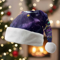 Funny Astronauts Sit On Flamingo Christmas Santa Hat Xmas Holiday Patterns - Wonder Print Shop