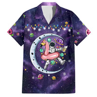 Funny Astronauts Sit On Flamingo Christmas Family Matching Long Sleeve Bodycon Dress and Hawaiian Shirt Xmas Holiday Patterns - Wonder Print Shop