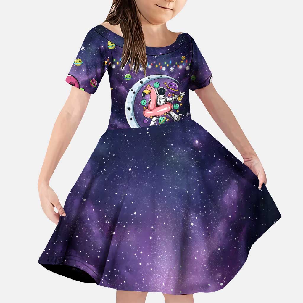 Funny Astronauts Sit On Flamingo Christmas Family Matching Mermaid Dress and Hawaiian Shirt Xmas Holiday Patterns - Wonder Print Shop