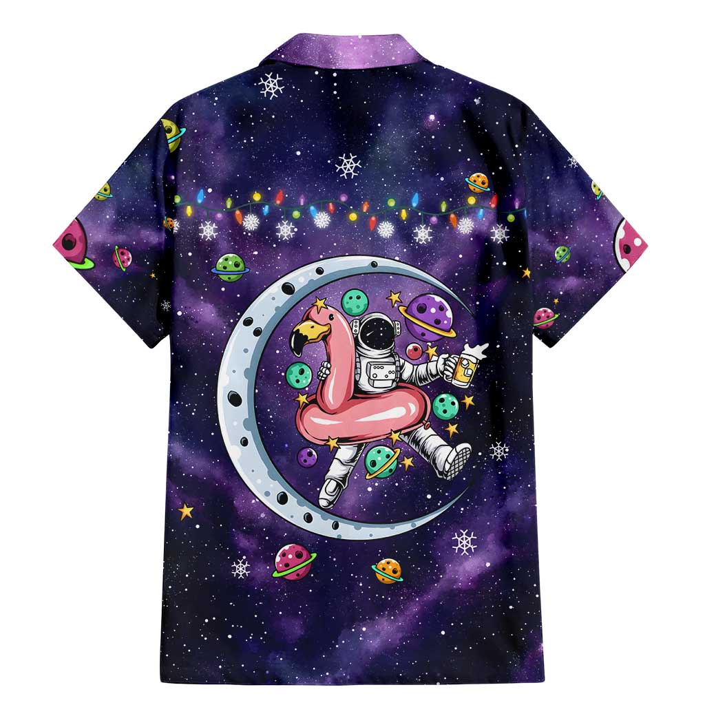 Funny Astronauts Sit On Flamingo Christmas Family Matching Mermaid Dress and Hawaiian Shirt Xmas Holiday Patterns - Wonder Print Shop