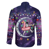 Funny Astronauts Sit On Flamingo Christmas Family Matching Mermaid Dress and Hawaiian Shirt Xmas Holiday Patterns - Wonder Print Shop