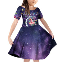 Funny Astronauts Sit On Flamingo Christmas Family Matching Off Shoulder Short Dress and Hawaiian Shirt Xmas Holiday Patterns - Wonder Print Shop