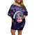 Funny Astronauts Sit On Flamingo Christmas Family Matching Off Shoulder Short Dress and Hawaiian Shirt Xmas Holiday Patterns - Wonder Print Shop