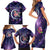 Funny Astronauts Sit On Flamingo Christmas Family Matching Short Sleeve Bodycon Dress and Hawaiian Shirt Xmas Holiday Patterns - Wonder Print Shop