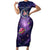 Funny Astronauts Sit On Flamingo Christmas Family Matching Short Sleeve Bodycon Dress and Hawaiian Shirt Xmas Holiday Patterns - Wonder Print Shop