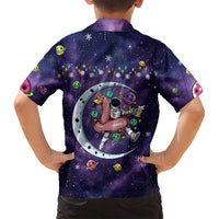 Funny Astronauts Sit On Flamingo Christmas Family Matching Tank Maxi Dress and Hawaiian Shirt Xmas Holiday Patterns - Wonder Print Shop
