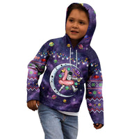 Funny Astronauts Sit On Flamingo Christmas Kid Hoodie Xmas Holiday Patterns - Wonder Print Shop