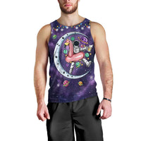 Funny Astronauts Sit On Flamingo Christmas Men Tank Top Xmas Holiday Patterns - Wonder Print Shop