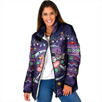 Funny Astronauts Sit On Flamingo Christmas Padded Jacket Xmas Holiday Patterns - Wonder Print Shop