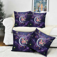 Funny Astronauts Sit On Flamingo Christmas Pillow Cover Xmas Holiday Patterns - Wonder Print Shop